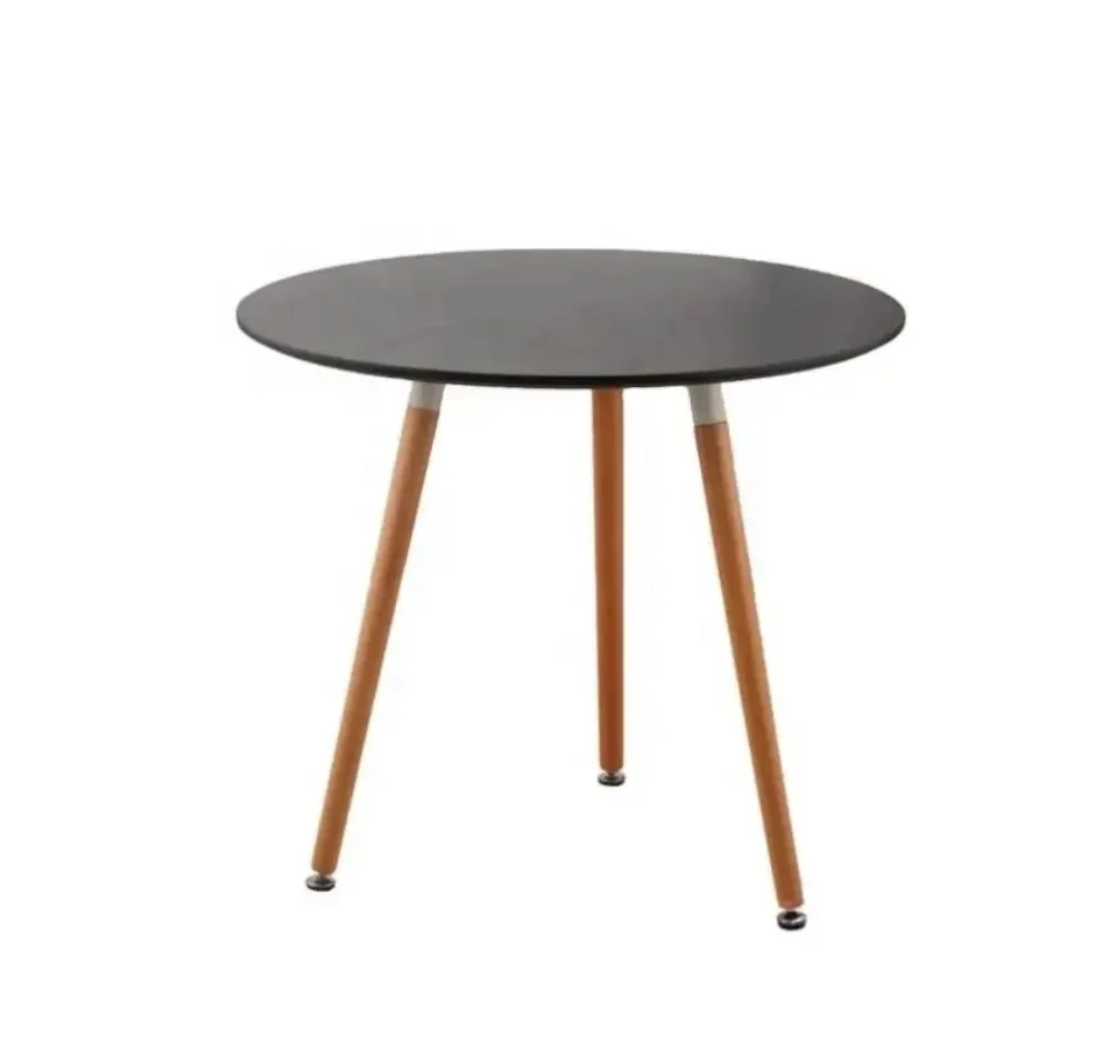 Office Kitchen Modern Wood Legs White Round Mdf Dining Table living room tables Kitchen Dining Table