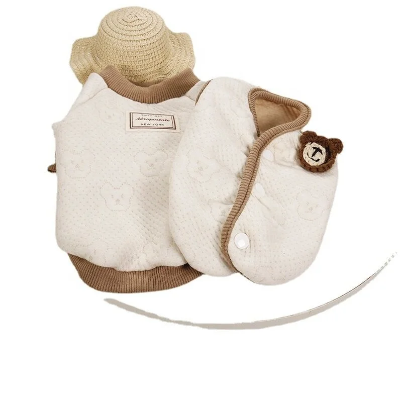 Pet clothes Japan and South Korea Teddy law fighting dog clothes quilted cotton warm cat clothes