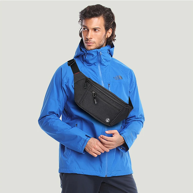 Premium Men Fashion Waterproof Shoulder Waist Side Bag Custom Fanny Pack