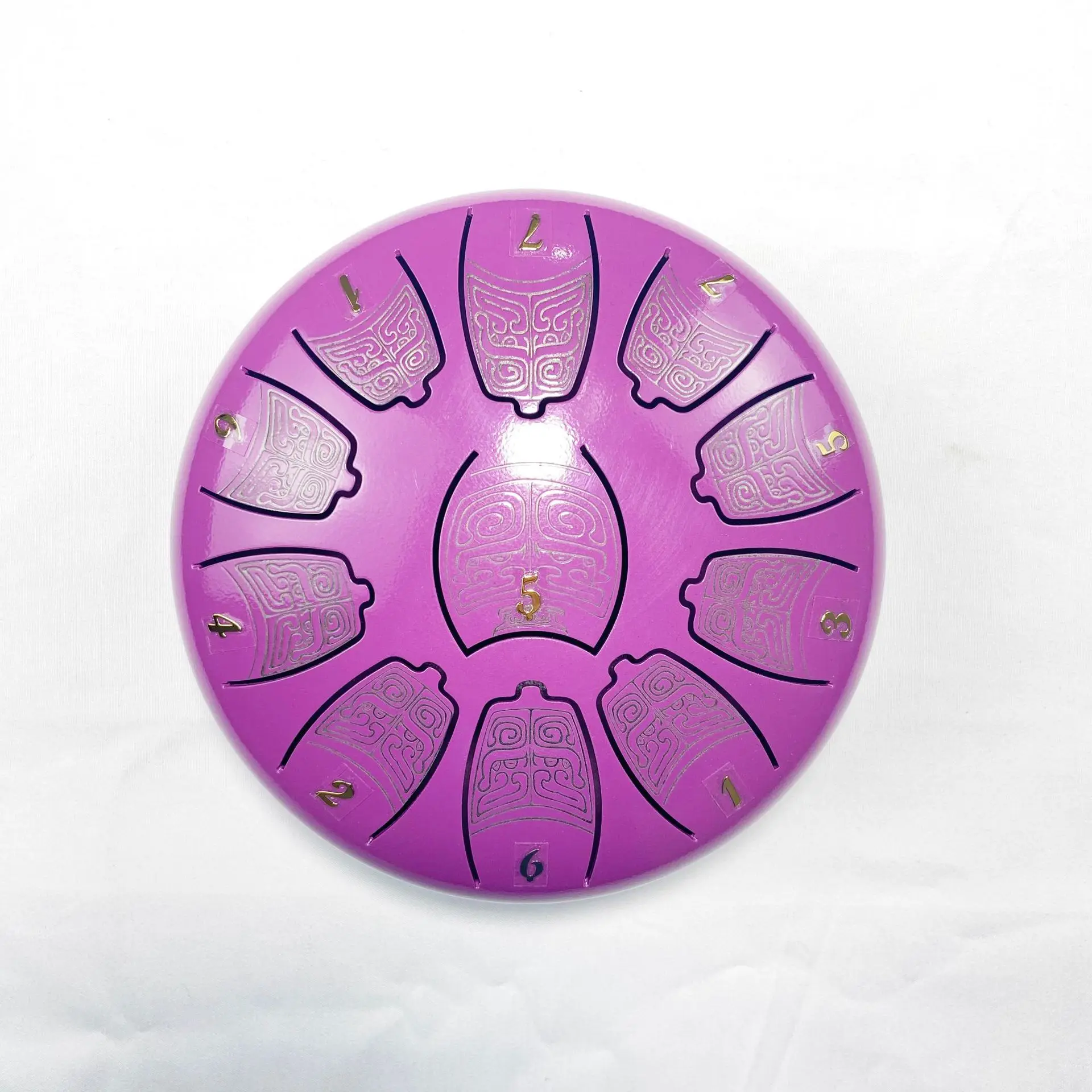 YML wholesale colorful  carving  carbon  steel  tongue drum music instrument drum 6 inch 11 notes hand pan drum