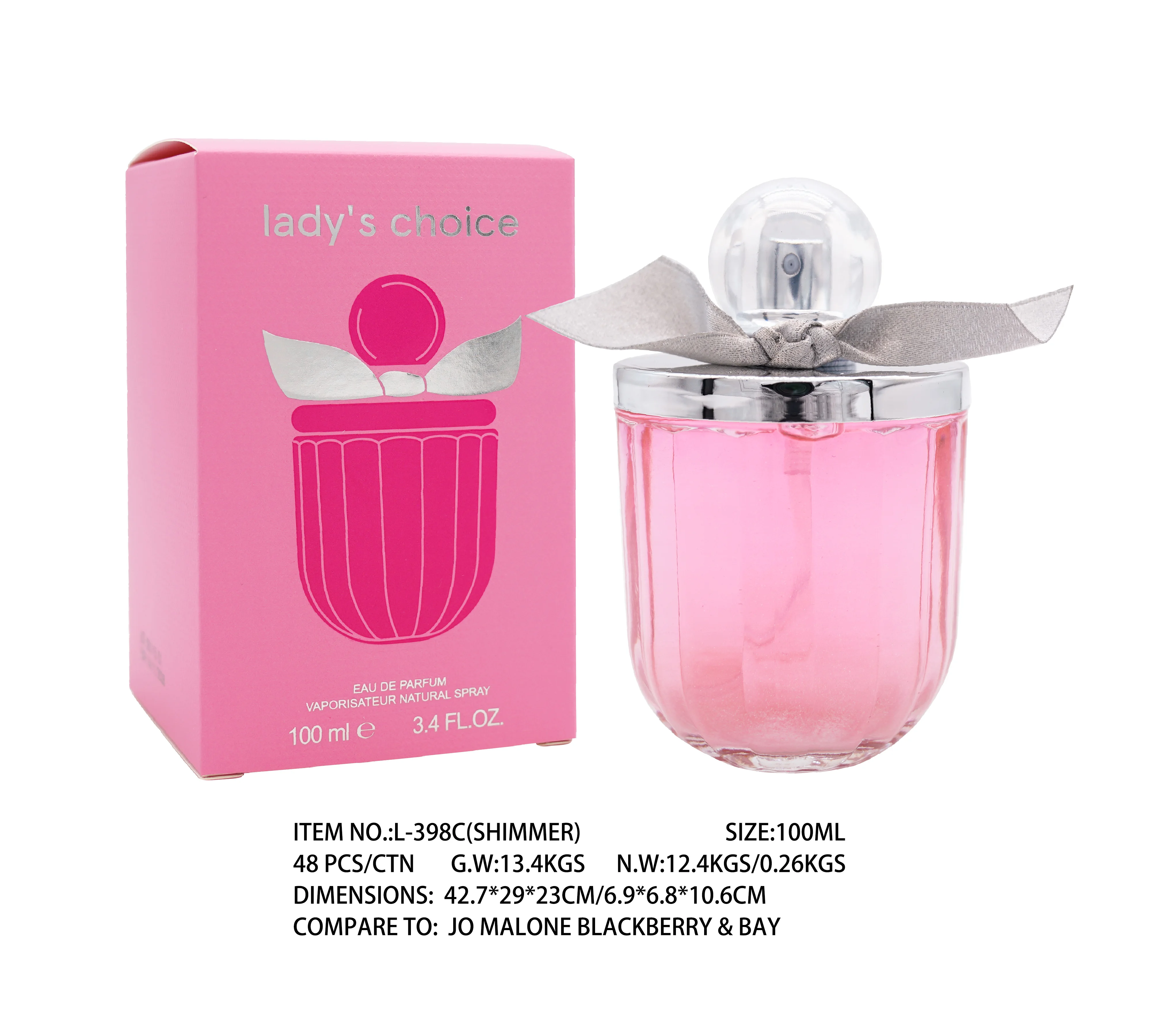 JY L398A eau de parfum good fragrance luxury bottle charming scent last long time perfume for girls in daily use