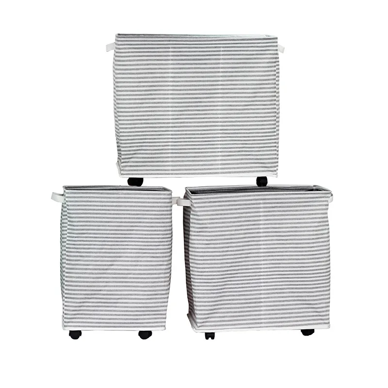 2 compartments/3 section Laundry Hamper with Wheels Foldable Dirty Clothes Laundry Basket Rolling Laundry Organizer