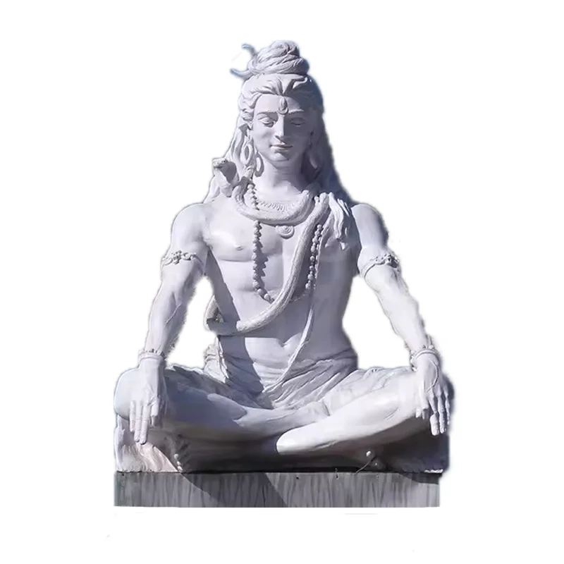 Shengye hand carved  Hindu Shiva Sculpture  natural marble custom design outdoor garden decoration high quality