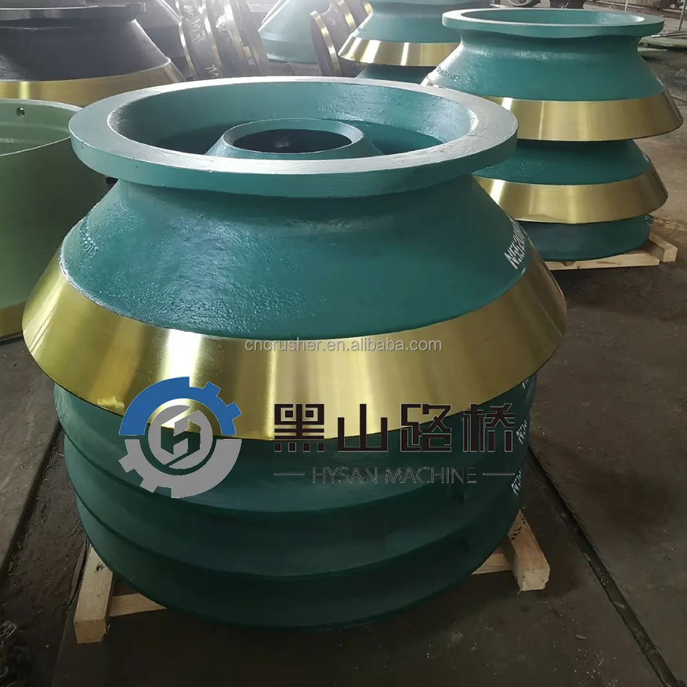 Mining OEM rock cone crusher concave and mantle bowl liner supplier mn13cr2 spare parts for cone crusher