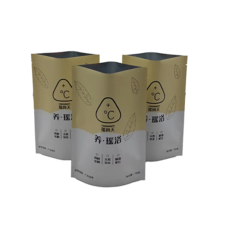 Custom Printed Bath Salt 150g  Packaging Resealable Soft Touch Stand Up Pouch Moisture Proof With Gravure Printed Vmpet Material