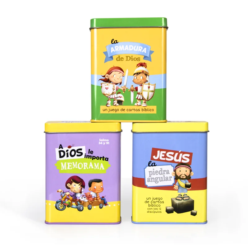 Factory Metal Packaging Custom Poker Cards Tin Box For Playing Cards With Children Small Rectangular Tin Can With Hinge Lids