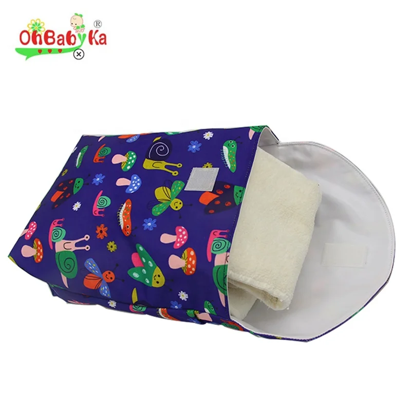 Ohbaby new pattern baby wet bag fashion baby diaper bag PUL Reusable Pockets mommy bag