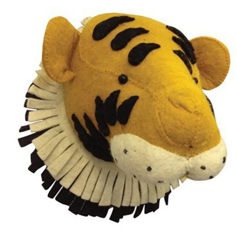 Animals head cute design kids decorated room baby soft decoration accessories for bed room
