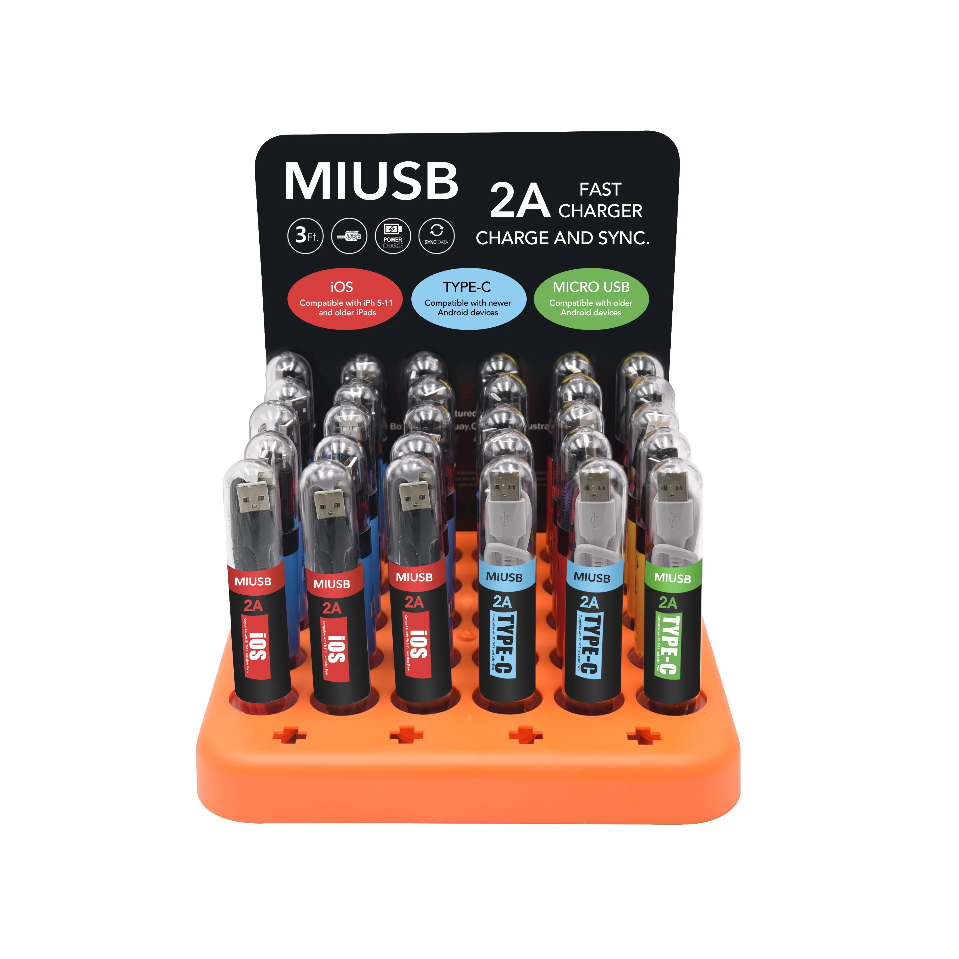  Лидер продаж на Amazon USB-кабель в нейлоновой оплетке 2 А 3 фута адаптер Type-C кабели Micro Usb для быстрой зарядки и передачи данных с дисплеем OEM