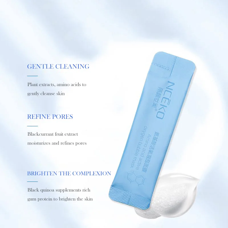 Amino Acid Active Oxygen Bubble Mask OEM/ODM Carbonated bubble clay mask blackhead remove deep cleansing mask