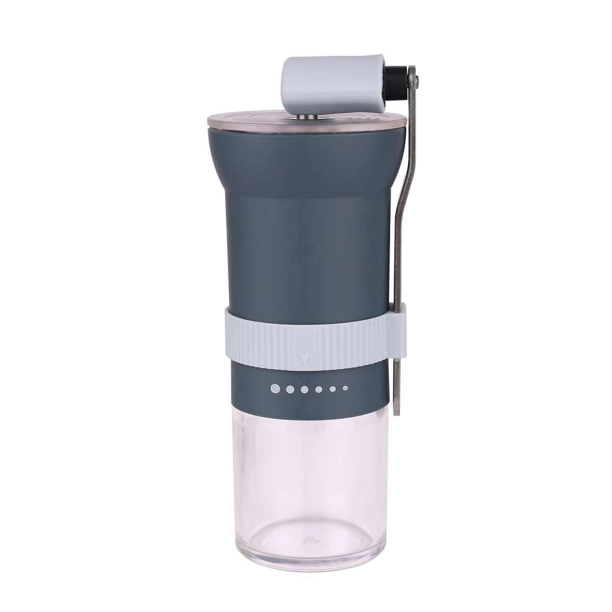 New  Arrival Smart Coffee Makers in Grey Color Professional Portable Hand Bean Grinder Manual Coffee Maker
