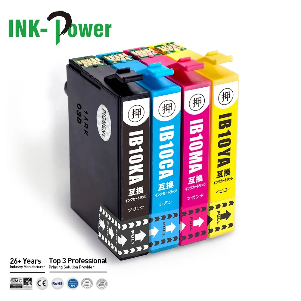 INK-мощность IB10 IB10A IB10KA IB10CA IB10MA IB10YA Премиум Цвет Совместимый струйный картридж с чернилами для принтера Epson EW-M530F