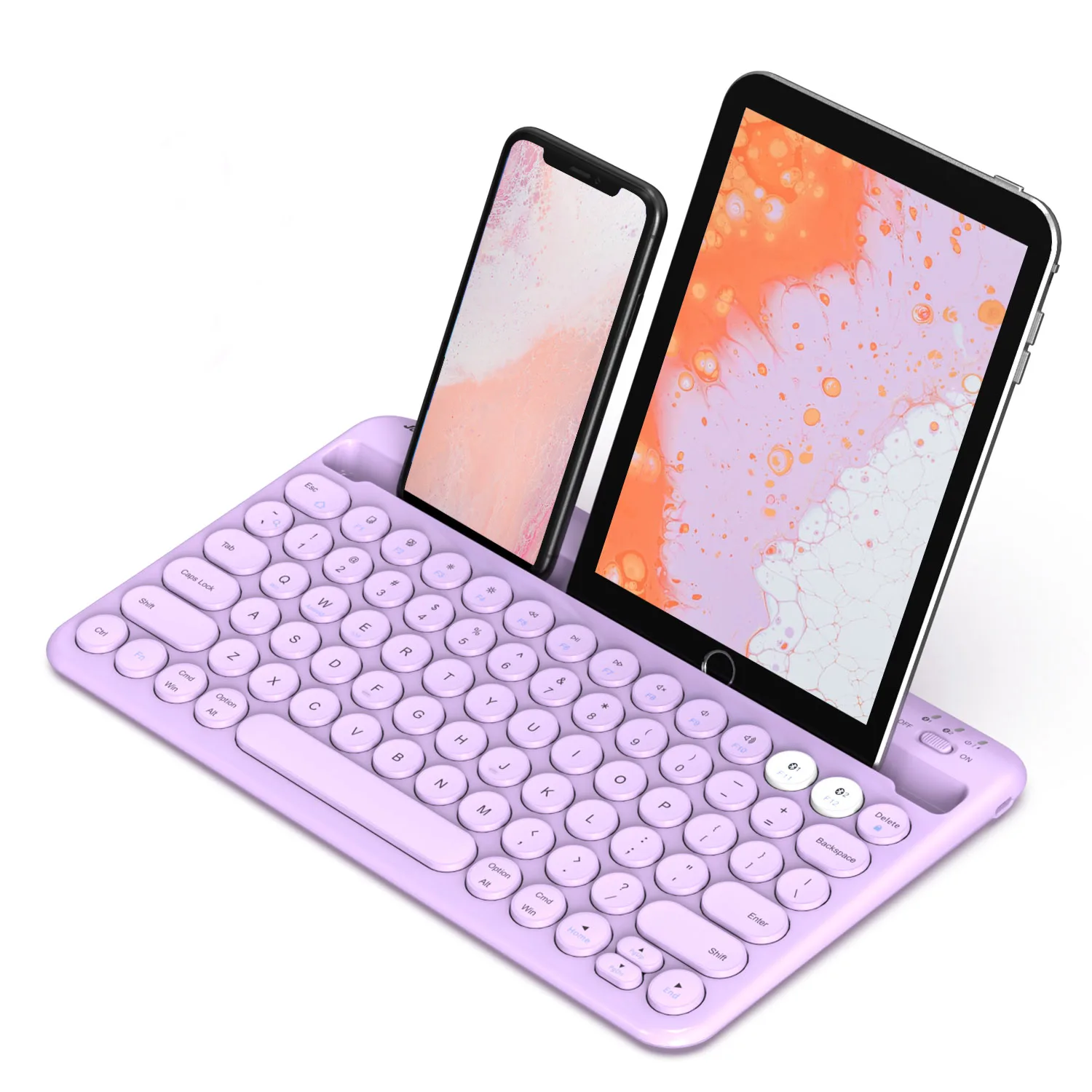 Jelly Comb Rechargeable Keyboard for CellphoneTablet PC Smart TV Macbook iOS Android Windows Multi-device BT Wireless Keyboard