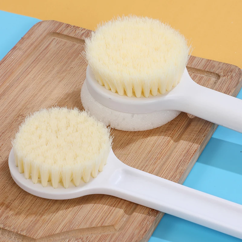 two-sided  PP Bath Body Shower Cleaning Tool Eco-Friendly Scrub Brush with Long Handle Soft Bristles Car Wash Baby Care