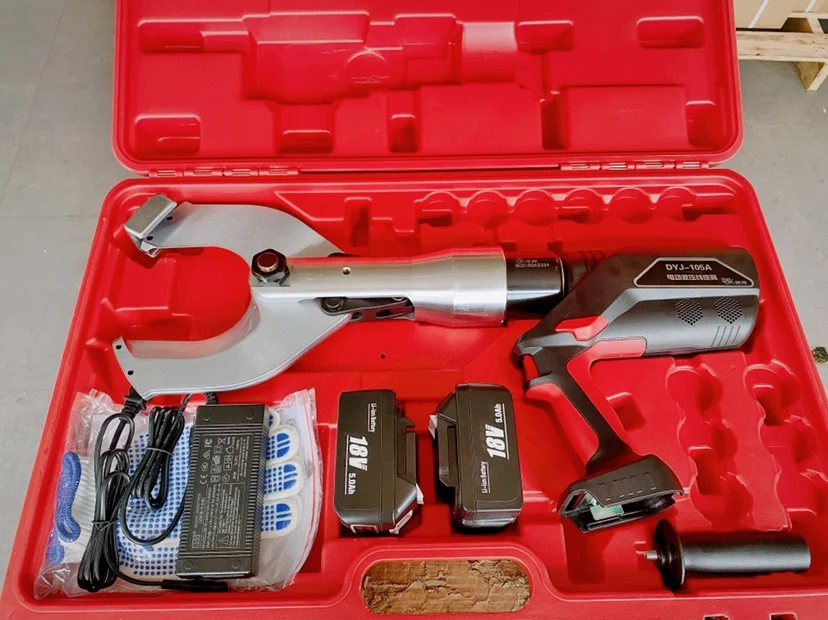 20Ton 100mm dia battery powered hydraulic electrical cable wire cutter multipurpose heavy duty cordless cutting tool machine