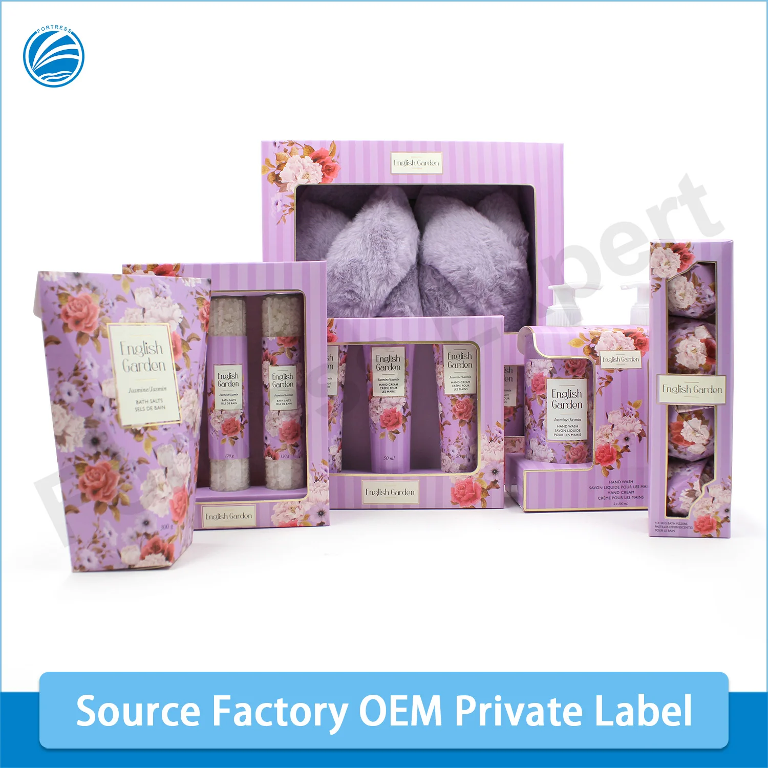 Wholesaler OEM Private Label Hot Slippers and Bath Gift Sets Foot Care Hand Cream Holiday Gift Sets Bath Care Sets