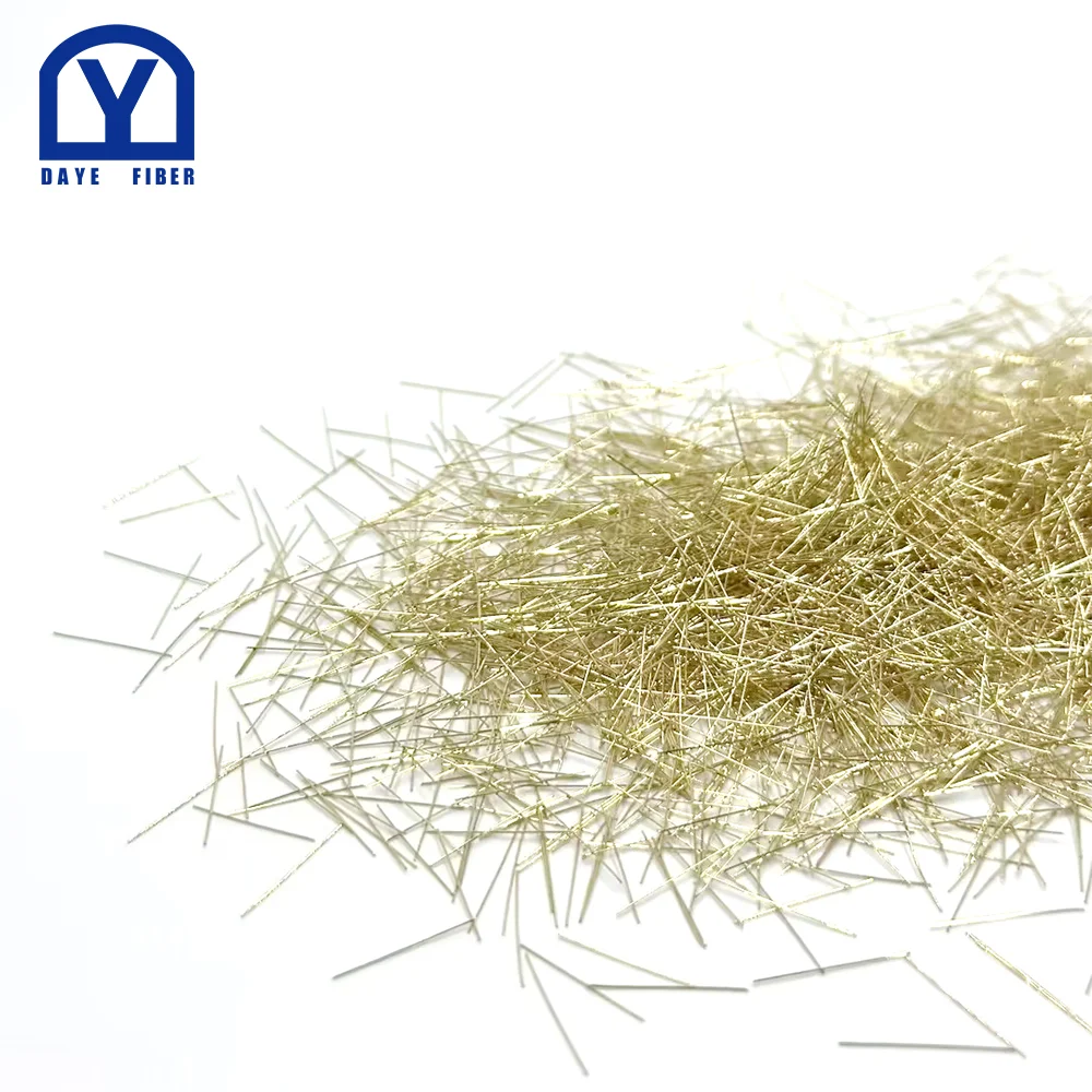 0.2 Construction Materials Exterior Steel Fibers for Concrete Micro Copper Coated UHPC Steel Fiber