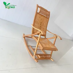 Multi Scenario Application Elegant Adult Rocking Chair Folding Bamboo Rocking Chair With Cushion Wholesale Customization