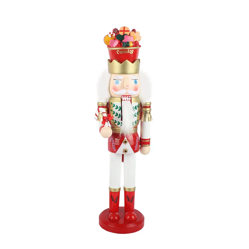 High quality creative King Candy wooden nutcracker wooden soldier nutcracker for christmas decoration funny christmas nutcracke
