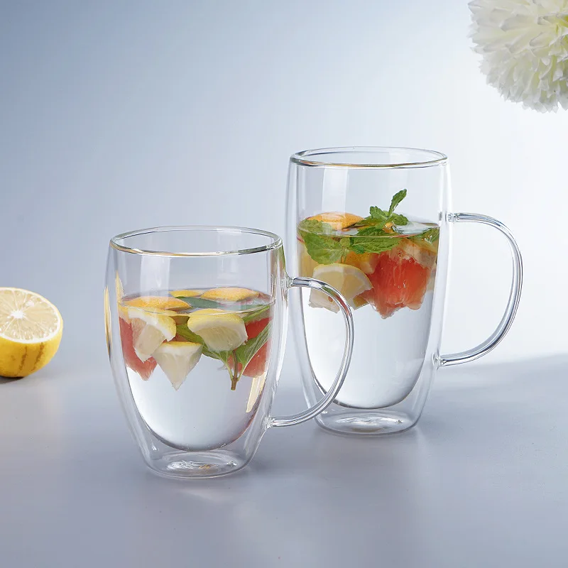 
Wholesale Double Walled Glass Coffee Cups16oz Sicilia Collection, Tall Insulated Mugs for Espresso, Latte, Cappuccino, Tea 