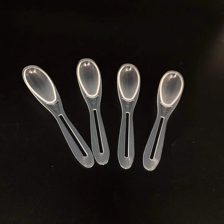 White flatware fill 7g mini honey spoon PP measuring plastic spoon With Foil Seal