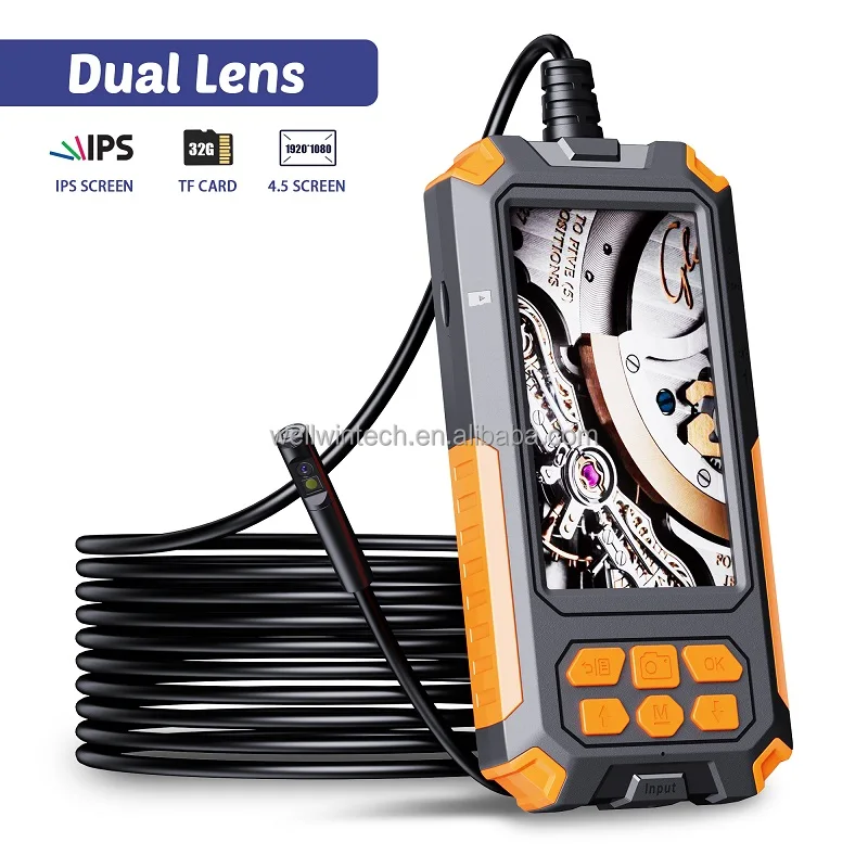 Hotsales portable 4.5 inch screen 1080P borescope IP67 waterproof  inspection car endoscope camera