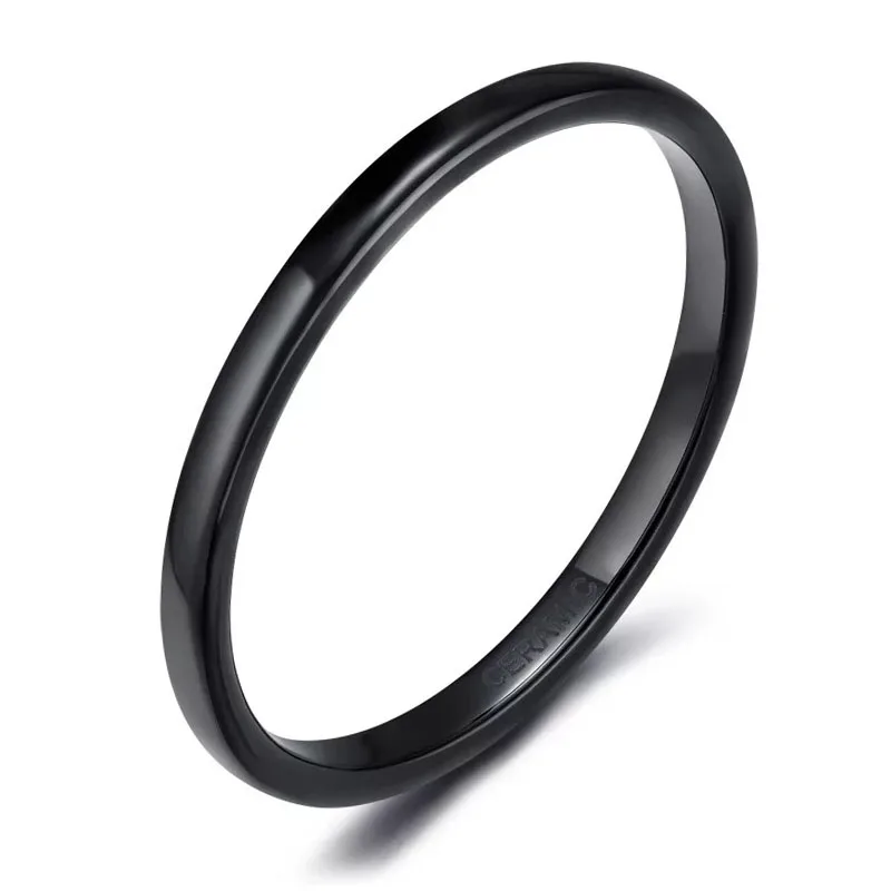 Custom 2mm Tungsten Rings Black/Gold/Silver Classic Women Women Tungsten Wedding Bands stackable cubics zirconia  Design
