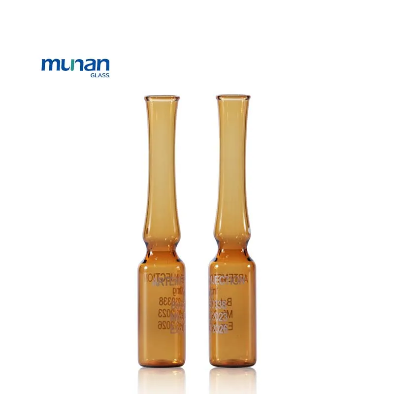 1ml 2ml Clear BrownEmpty Glass Ampoule High Quality Cosmetic Injection Low Borosilicate Glass Ampoules