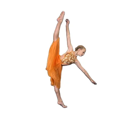 Stage Boutique sunset orange gold sequin lyrical dress dance costume ballet lyrical dance dress