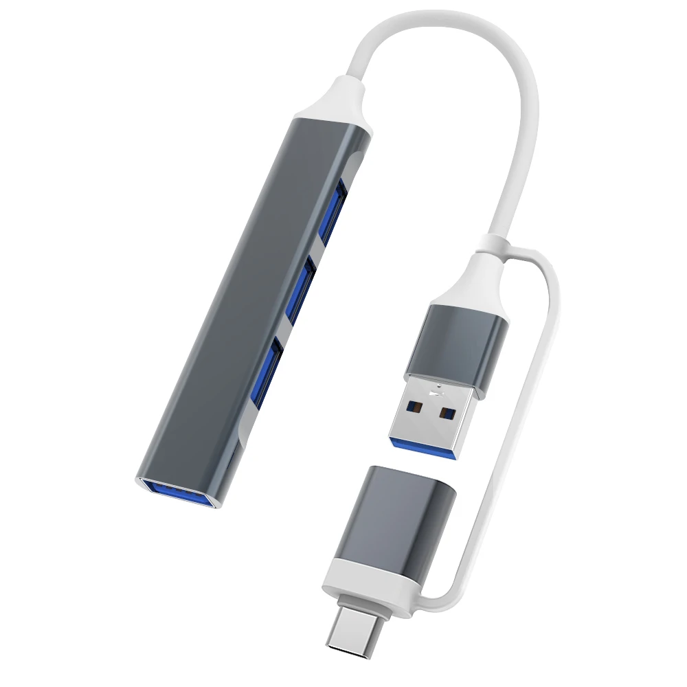 Новое поступление 4 порта USB Hub адаптер 5 Гбит/с 4 в 1 Тип c Hub разветвитель USB 3,0 2,0 портативный 5 Гбит/с 2 в 1 разъем для ноутбука