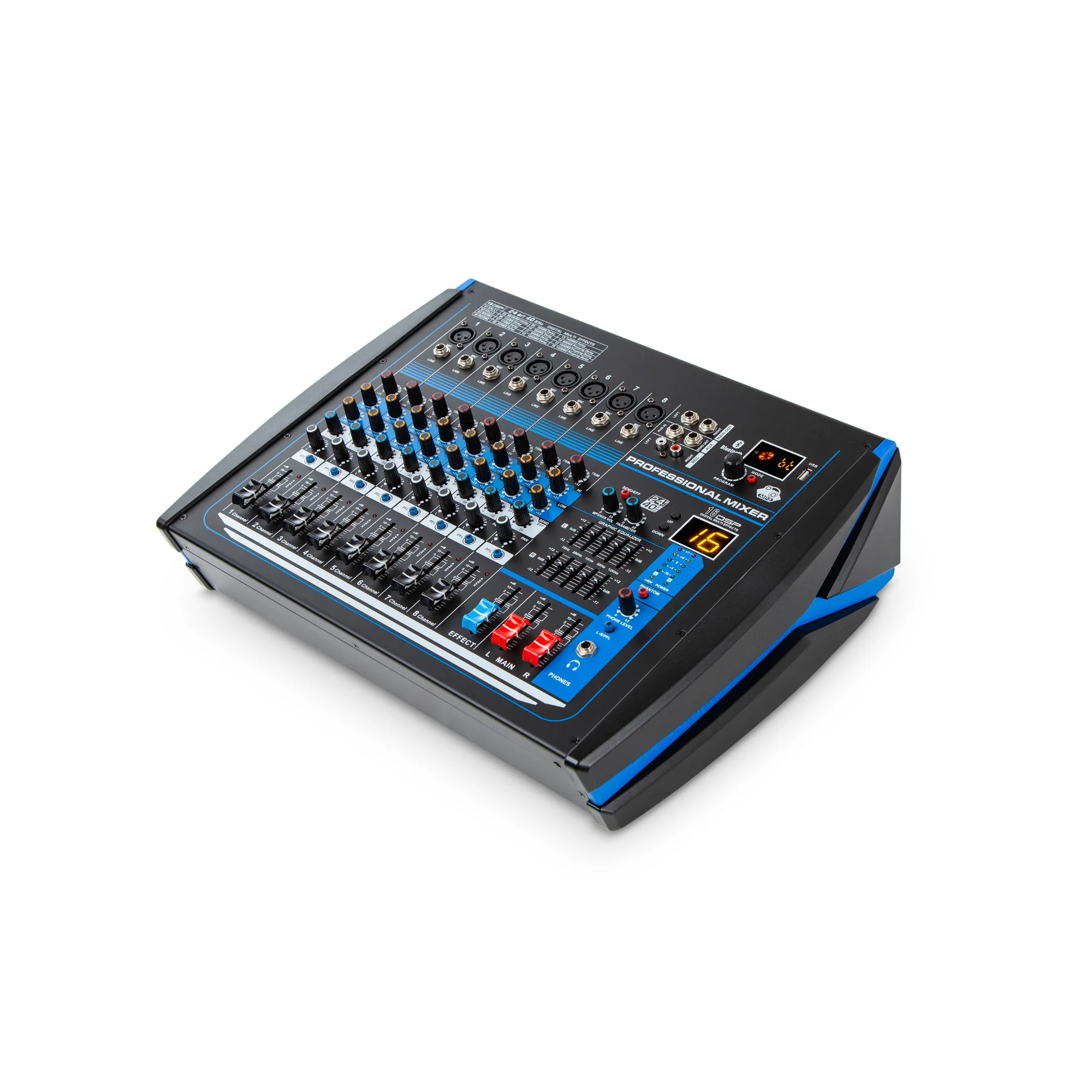 AKS Professional 4-channel Audio Digital Mixer Mixing Console DJ Sound music record mixer for audio sound equipment
