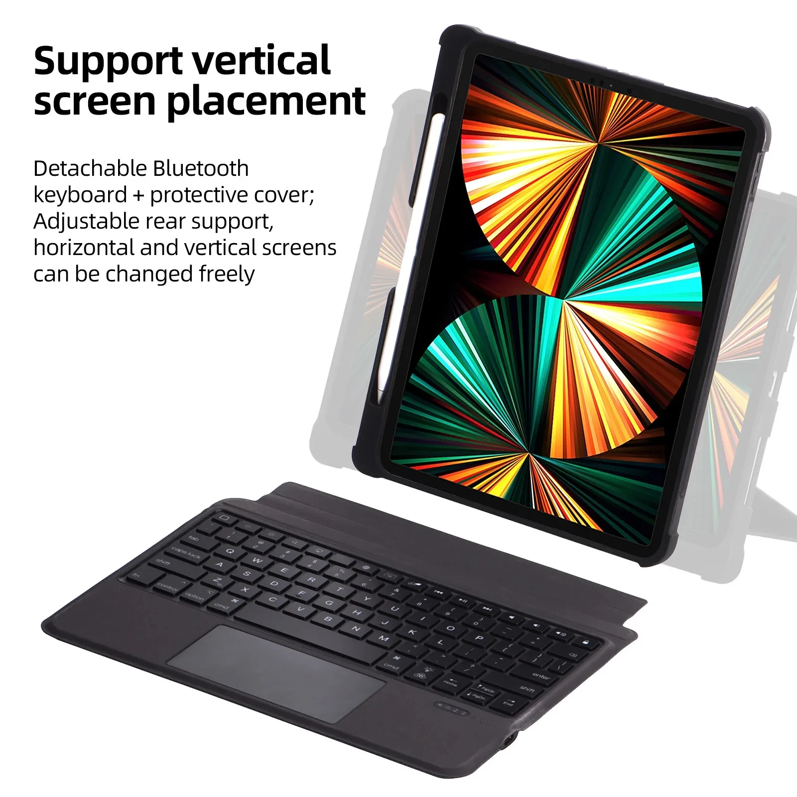 Wireless Detachable backlit Keyboard pencil holder Cover for iPad 10.2 10.5 Air 3 4 5 10.9 10th Touchpad Case for pro 11