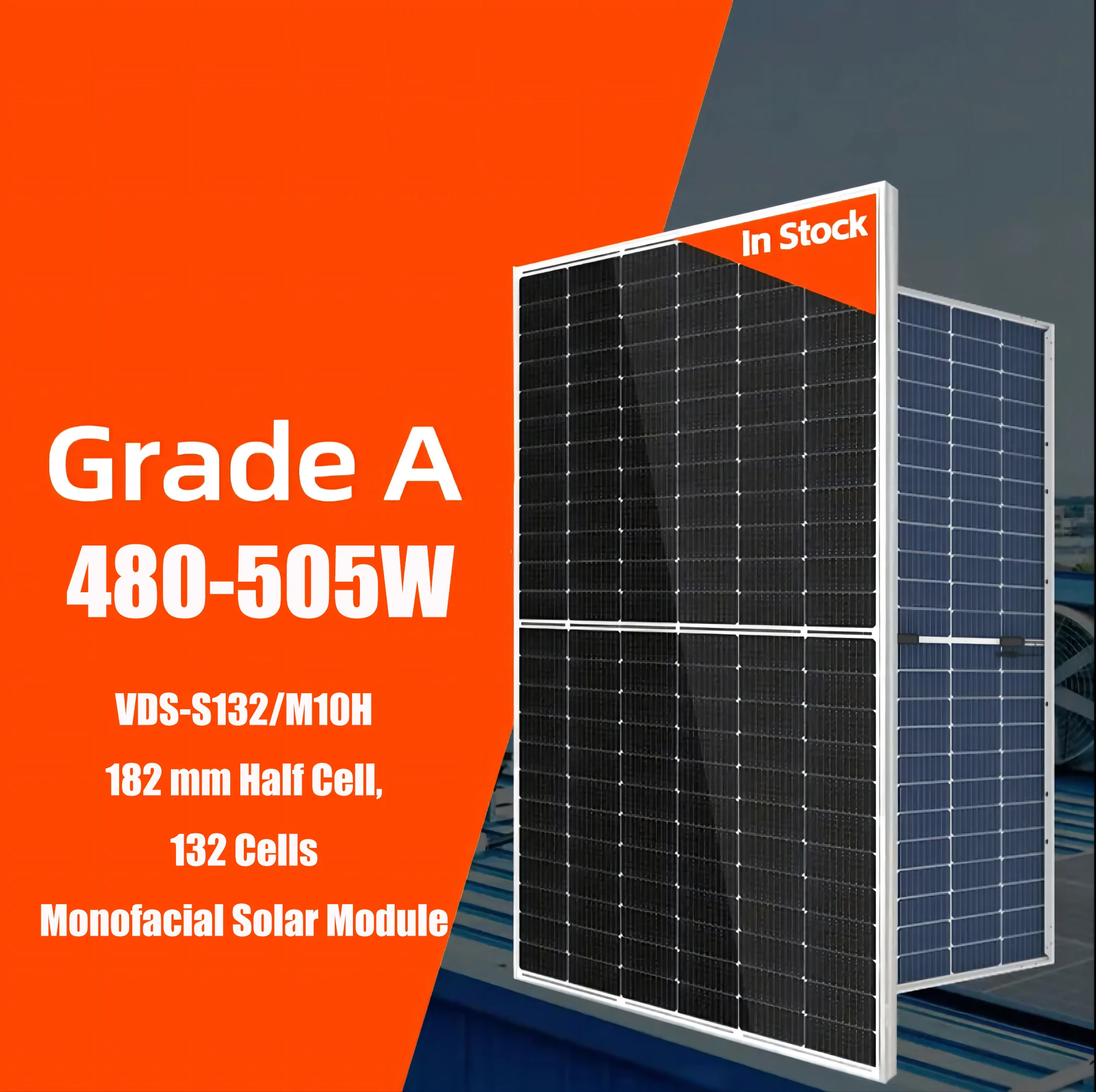 SANGSolar480W 485W 490W 495W 500W 505W 182 mm полуячейка монолицевая солнечная батарея 30 лет линейной гарантии мощности