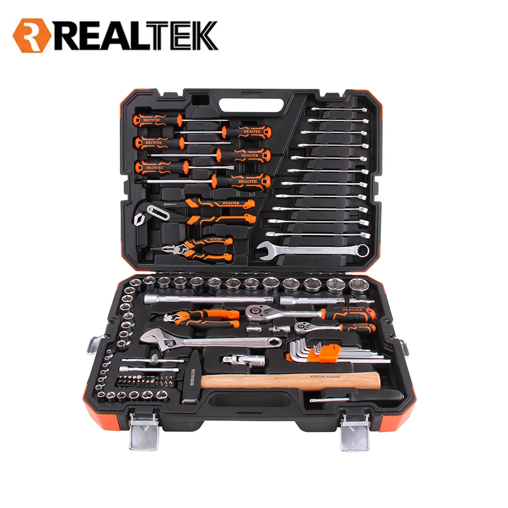 Профессиональный ящик для инструментов Realtek 100 шт. набор ремонта гаражных