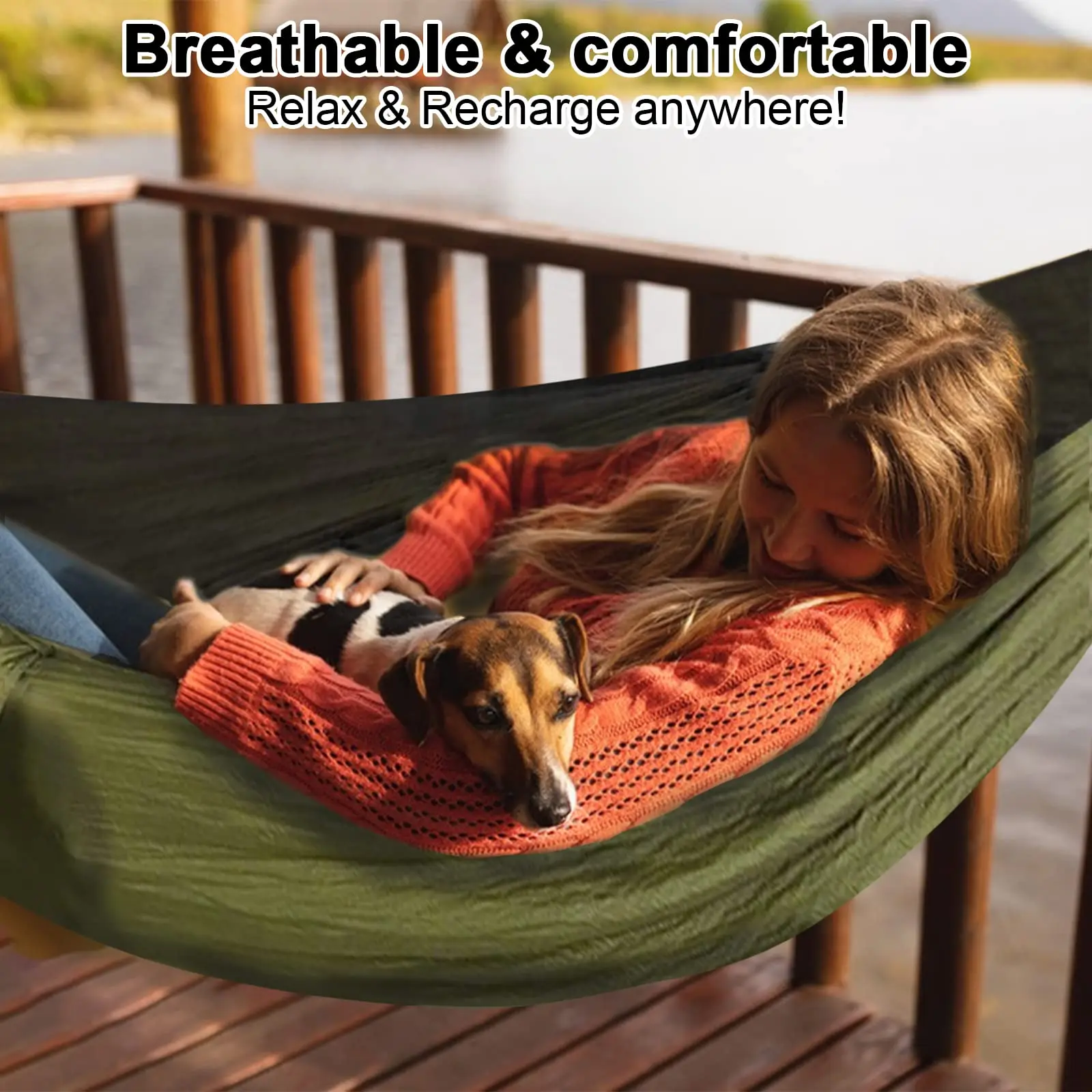 Outdoor Hammock with Mosquito Net 600 lb Load Capacity Breathable Ultralight Parachute Nylon Camping Travel Hammock