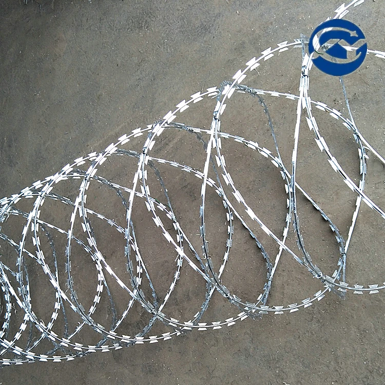 Barbed wire factory   Blade barbed coil manufacturer   Cheap blade barbed wire   Metal coil with blade   Barbed wire coil