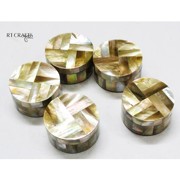 Gifts & Crafts 100% Handmade Pill Box Handcrafted Pill Case Natural Crafts Jewelry Boxes Mother Of Pearl Pill Box