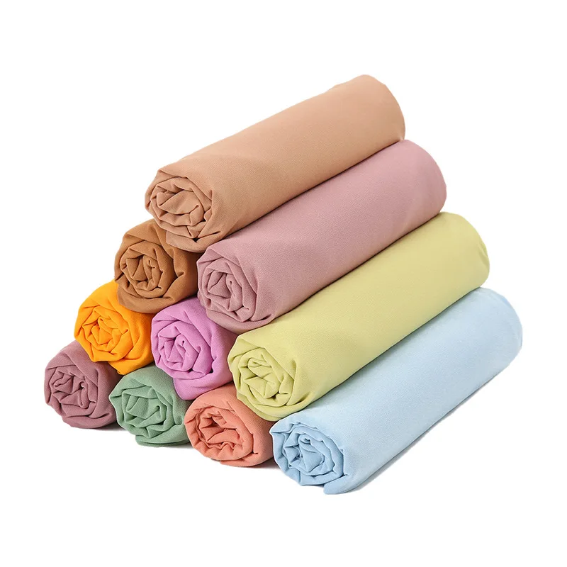 Hijab 150*150 cm Plain Square Scarf Dubai Muslim High Quality Heavy Bubble Chiffon Hijab Wholesale