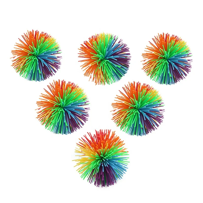  Мягкие сенсорные снятие стресса игрушки весело эластичные Fidget Rainbow восклицательный знак 60 мм мяч игрушка обезьянка с помпонами мячи для снятия на заказ
