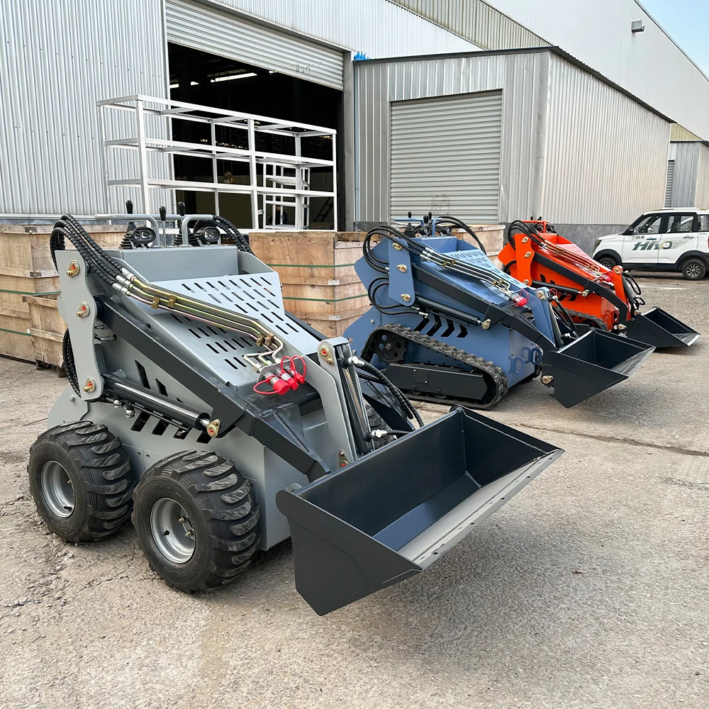 FREE SHIPPING CE EPA New Type Mini Skid Steer Track Loader Walk Behind Crawler EURO5 Skid Steer Loader Attachments for Sale