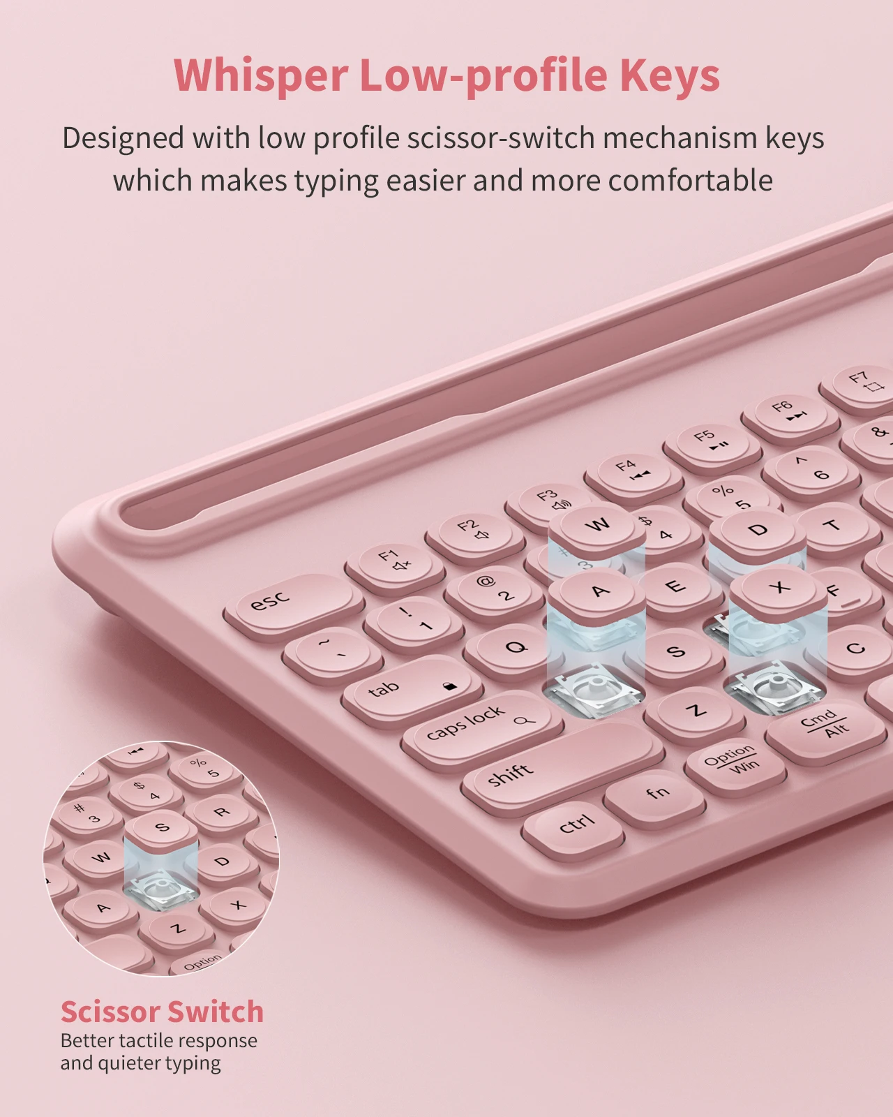 Seenda Multi-Device BT Wireless Keyboard for iPad Pro Air Android Mac Windows Phones Computer Rechargeable Backlight Keyboard