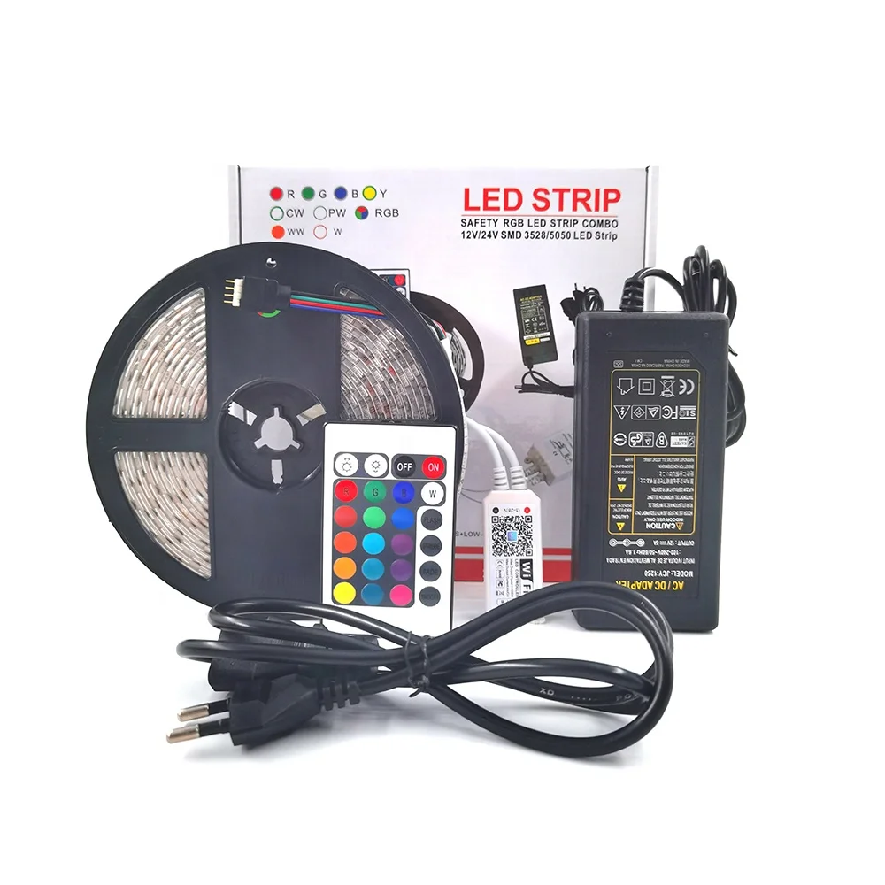 Magic Home WIFI 150leds 300leds 600leds SMD 5050 IP65 Waterproof DC12V RGB LED Strip