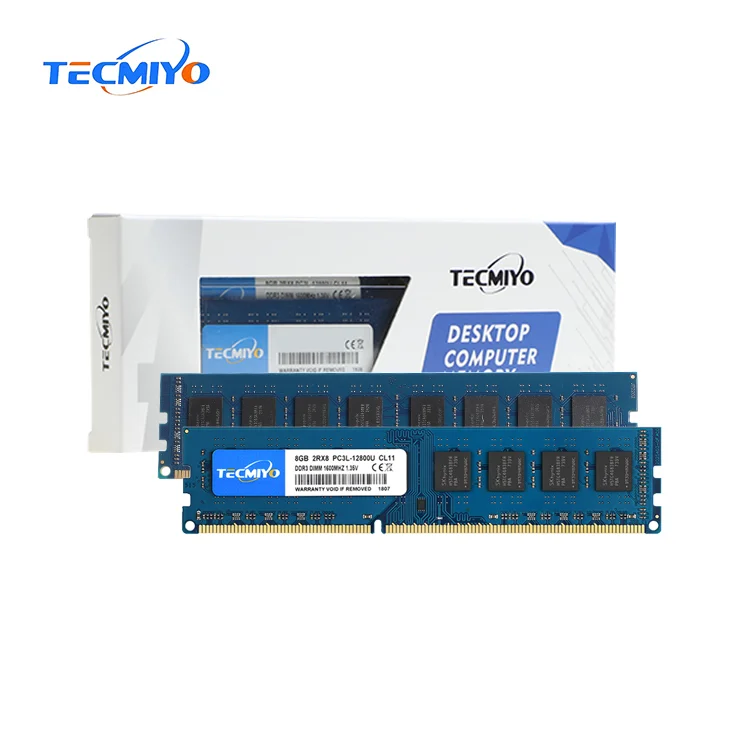 TECMIYO Lifetime Warranty DDR3L 8GB 1600MHZ Non ECC Unbuffered Desktop Ram DIMM Computer Memory Desktop Ram