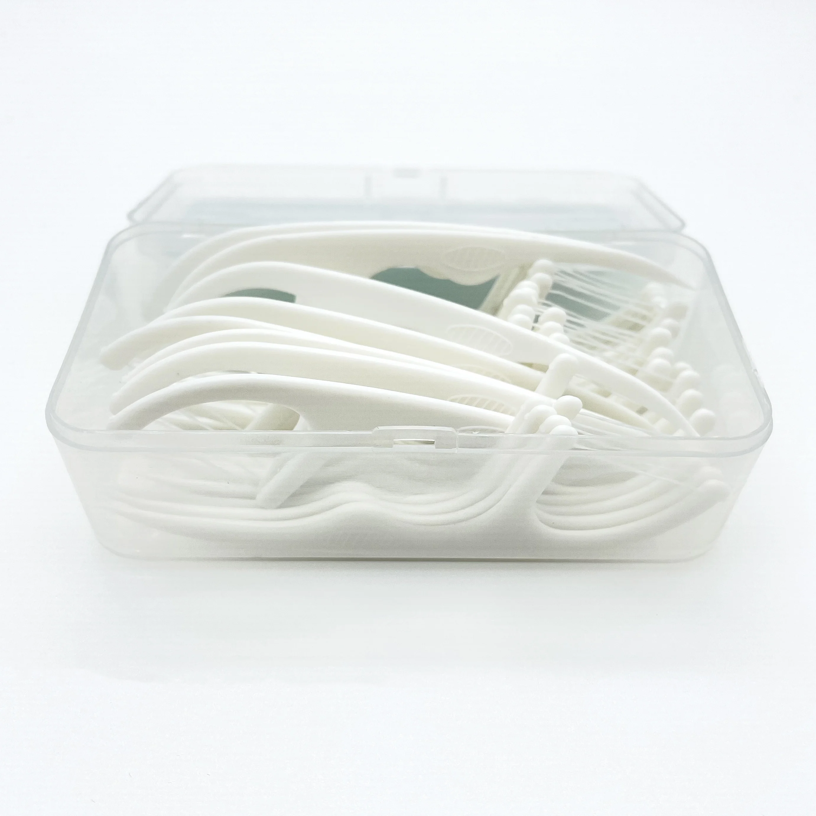 Wholesale Eco Biodegradable Oral Plastic B Dental Floss Picks Individually Wrapped Toothpick