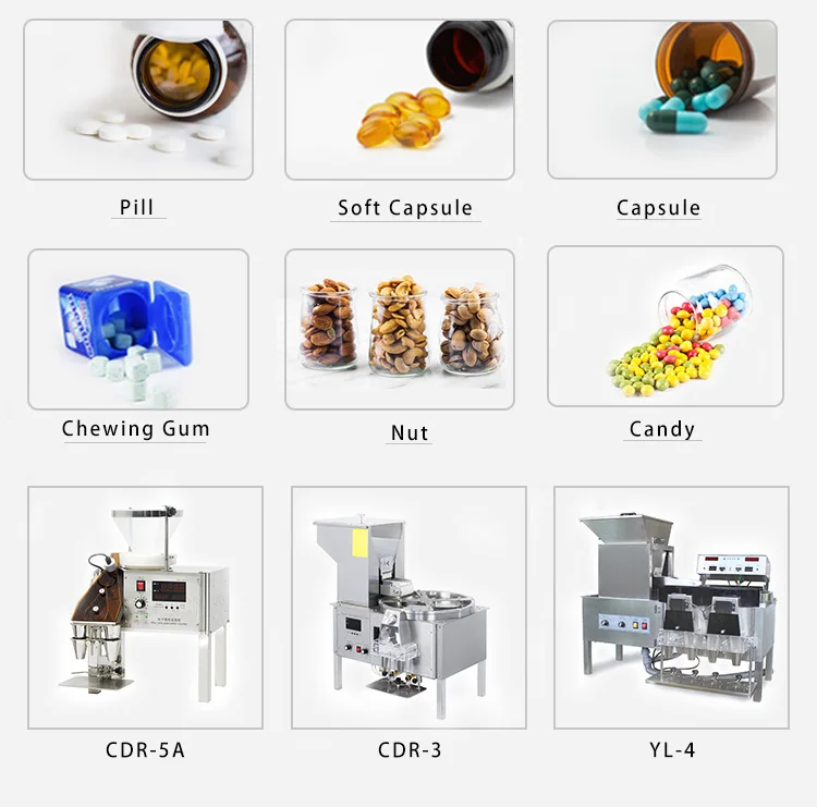 
CDR-3A Tablet and Capsule Counting Filling Machine Compact Capsule Counter 