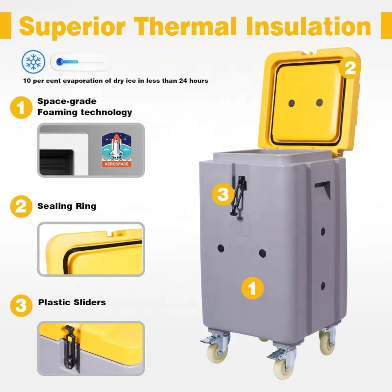 ICECON Cold storage 60L dry ice storage box for Granule and Block