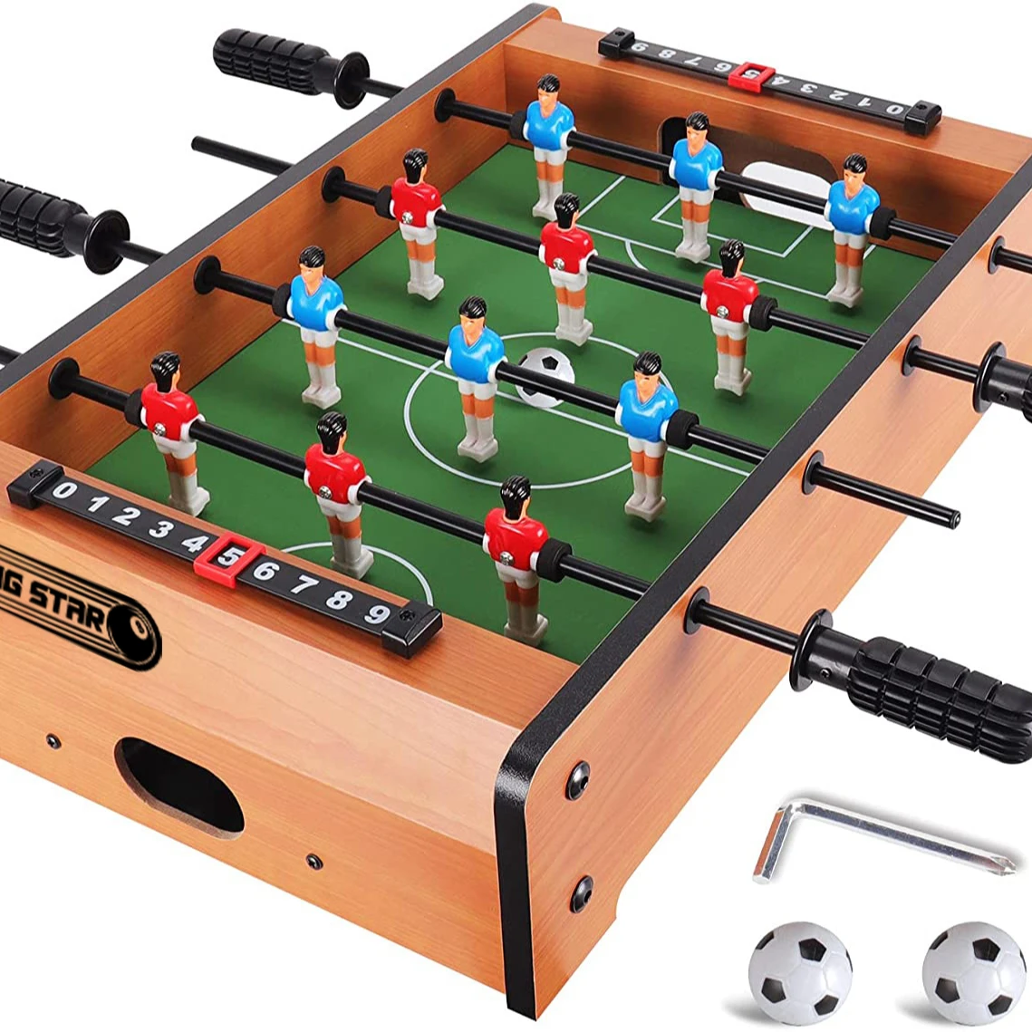 Mini Foosball Table Very Small Size Foot Table Soccer Game Play on Hand For Sale Indoor Interplay Game Table