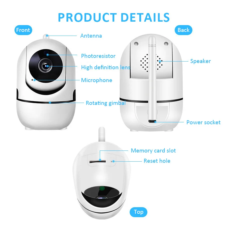 Pet home monitoring camera  wireless intelligent camera high-definition remote voice monitoring