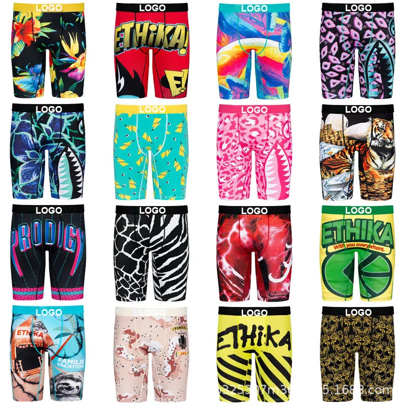 OEM 2022 Wholesale Men Underwear Print Boxer Briefs Shorts Male Plus Size Underwear