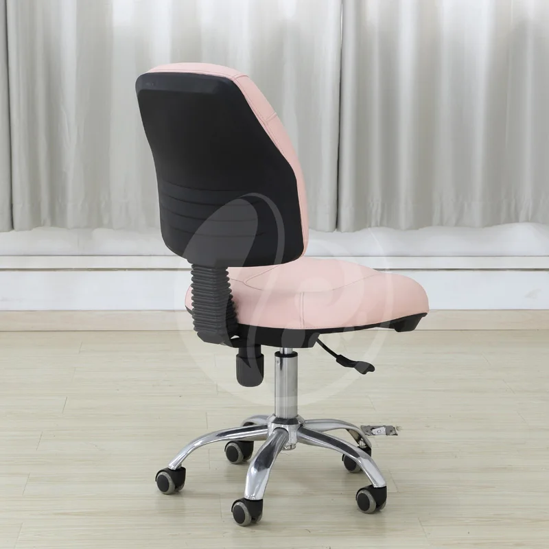 Modern adjustable height modern manicure nail chair hair salon equipment pink beauty styling chair swivel barber stool